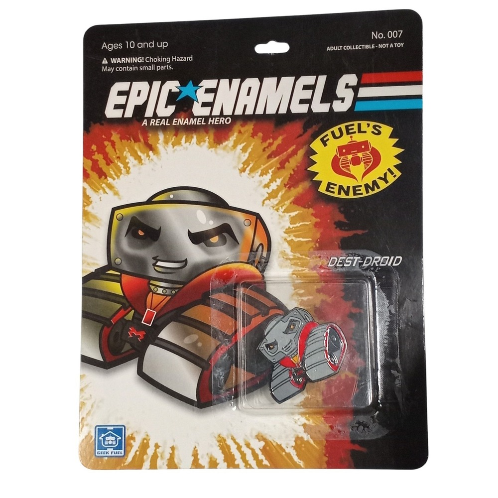 Geek Fuel Epic Enamel Real Enamel Hero GI Joe Dest Droid Destro 1.5" Pin - DT
